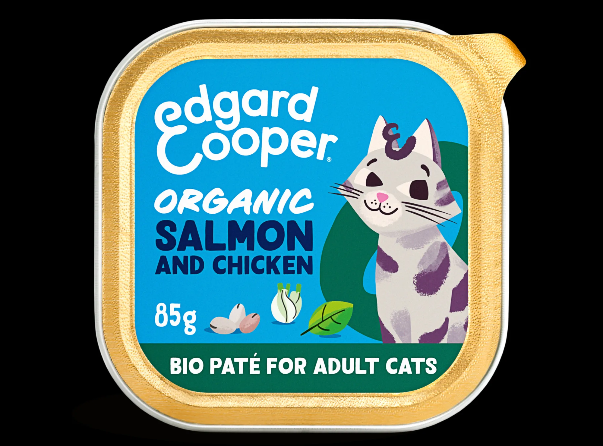 Ecocheques|Kat Voeding|ohgreen Adult paté bio zalm&kip 85g
