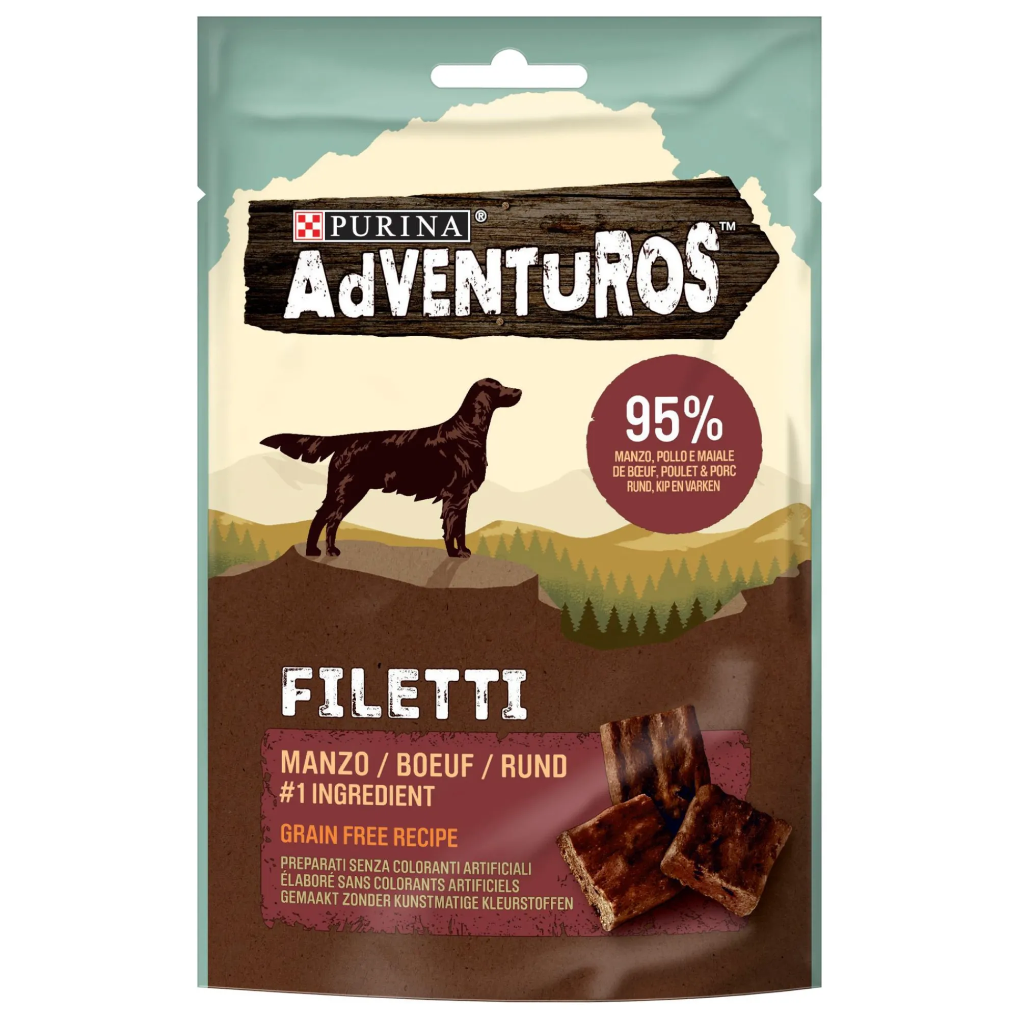 Werelddierendag|Hond Voeding|ohgreen Adventuros filetti rund 70g