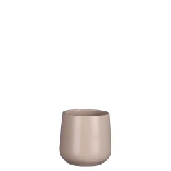 Potten En Vazen|ohgreen Amber pot rond licht roze mat - h11,5xd12cm