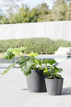 Kunststof|Ecocheques|ohgreen Amsterdam 20cm grijs met waterreservoir