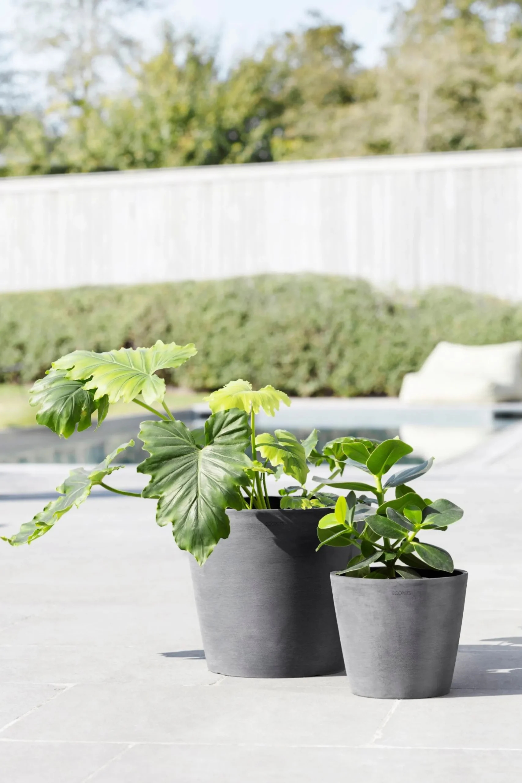 Kunststof|Ecocheques|ohgreen Amsterdam 20cm grijs met waterreservoir