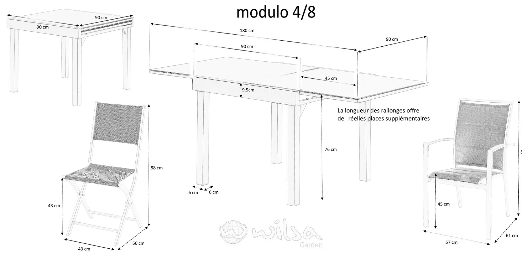 Tuinmeubelen|ohgreen Armstoel Modulo grijs antraciet