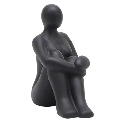 Beelden|ohgreen Beeld zittende vrouw fiberterrazzo 26,5cm