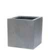 Aardewerk|ohgreen Bloembak Fiberstone kubus 30x30cm grijs