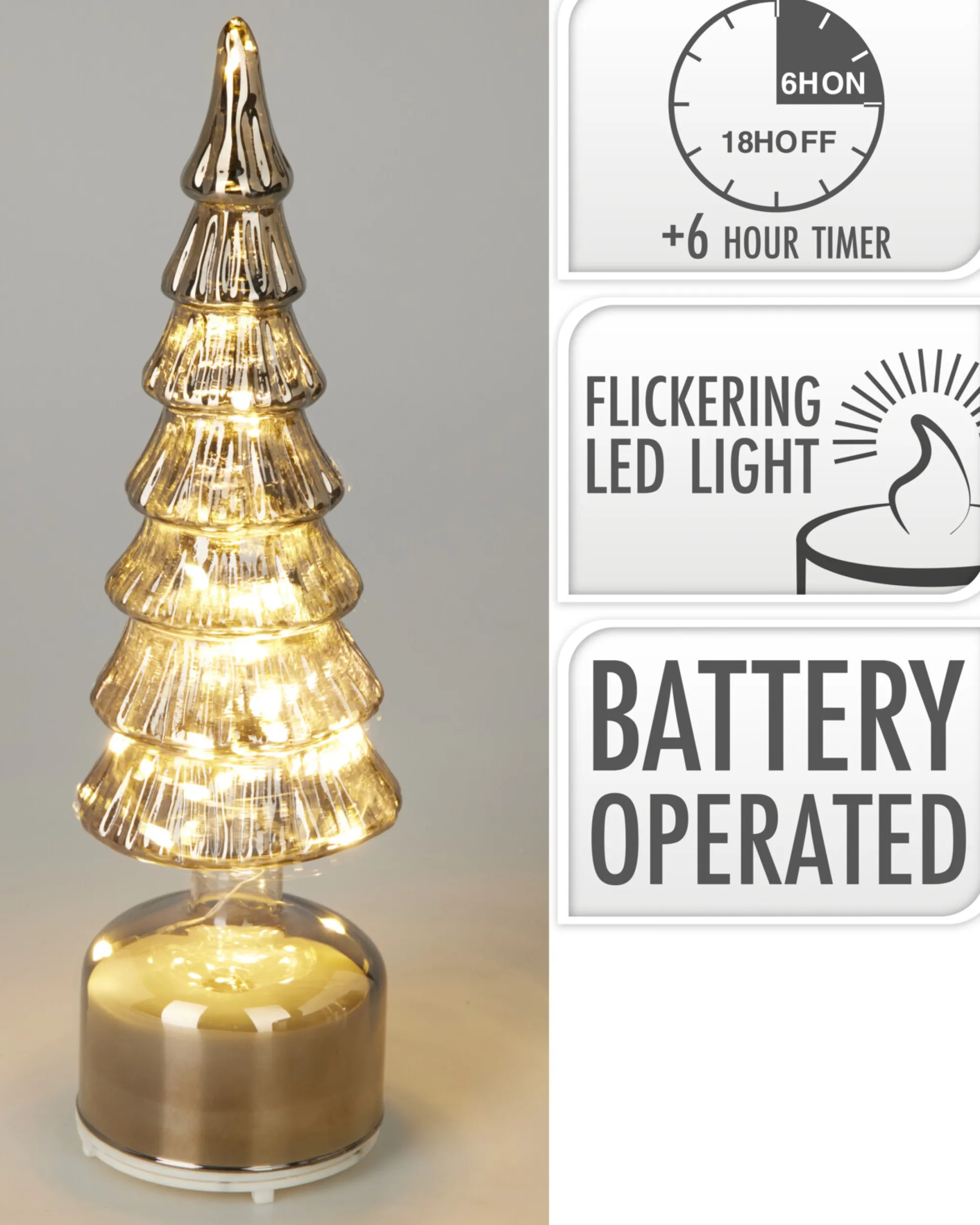 Deco Verlichting Binnen|ohgreen Boom glas led 36cm