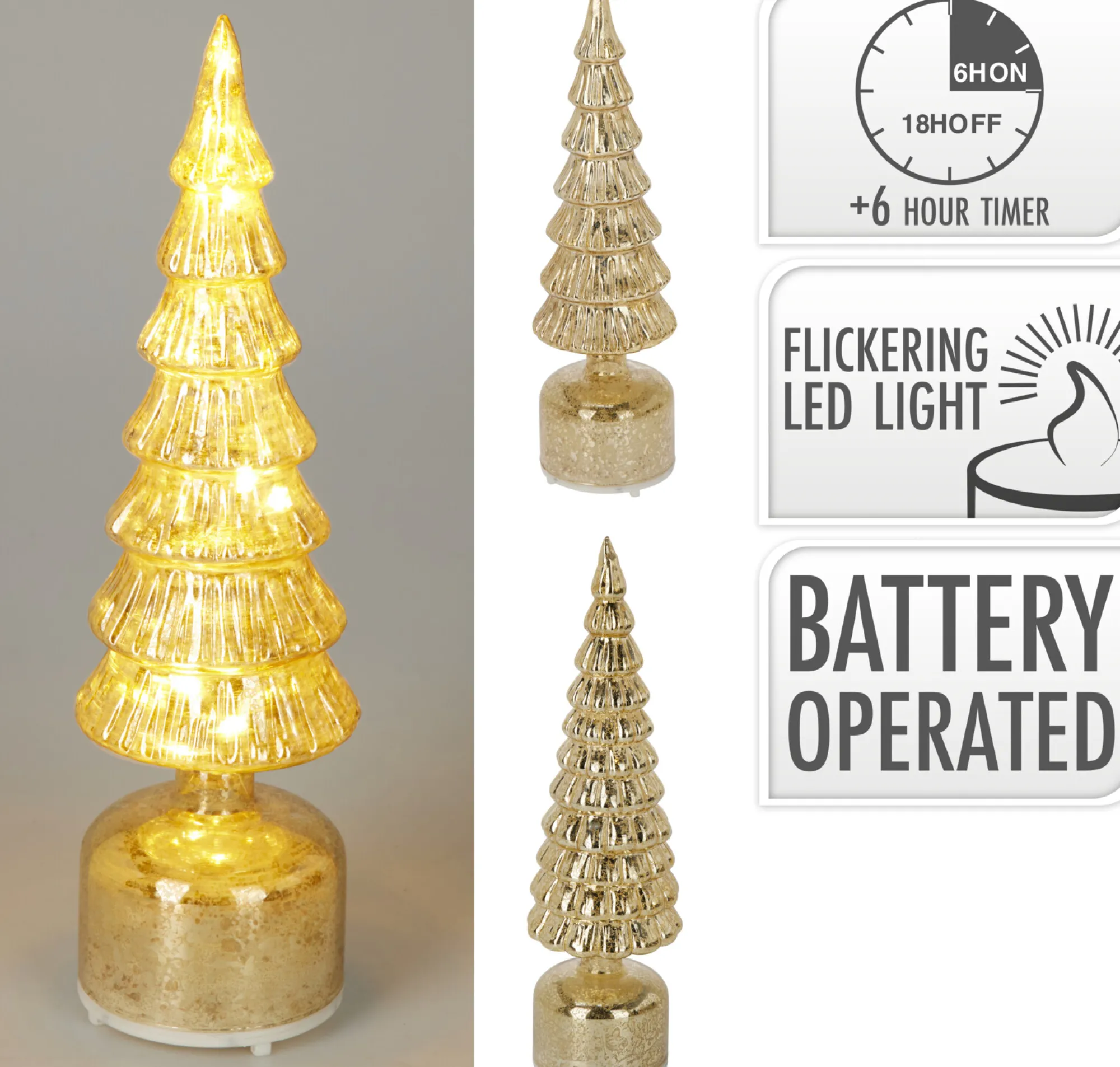 Deco Verlichting Binnen|ohgreen Boom glas led 36cm
