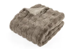 Cosy Corner|ohgreen Bubble konijnenbont throw - taupe