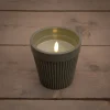 Verlichting|ohgreen Buitenkaars in pot 3d vlam olijf