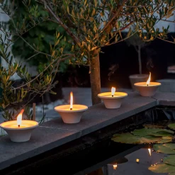 Geuren|ohgreen Citronellakaars in witte schaal - Ginger Love