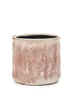 Potten En Vazen|ohgreen Craquelé Pot flame rose d14 h13 cm
