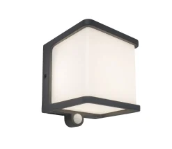Verlichting|Ecocheques|ohgreen Doblo solar wandlamp met sensor antractiet grijs led 7.5w