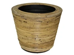 Potten En Vazen|ohgreen Drypot round stripe grey d43h33cm