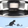 Eet-En Drinkpotten|ohgreen Eetpot kat kena blauw 11,5cm 160ml