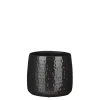 Potten En Vazen|ohgreen Floyd pot rond zwart - h17xd19cm