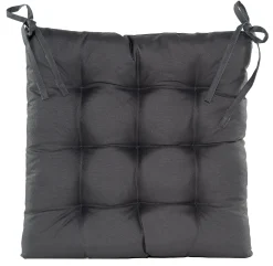 Accessoires En Onderhoud|ohgreen Gewatteerd stoelkussen antraciet 38x38cm