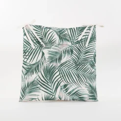 Accessoires En Onderhoud|ohgreen Gewatteerd stoelkussen palm blad 38x38cm