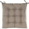 Accessoires En Onderhoud|ohgreen Gewatteerd stoelkussen taupe 38x38cm