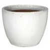 Aardewerk|ohgreen Glazed egg pot white d31h25