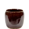 Potten En Vazen|ohgreen Glazed shades Pot costa s brown d18,5h19
