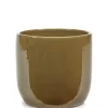 Potten En Vazen|ohgreen Glazed shades Pot mosterd d22 h20