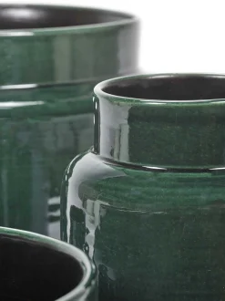 Potten En Vazen|ohgreen Glazed shades Sierpot l40xb40xh36,5 d.groen