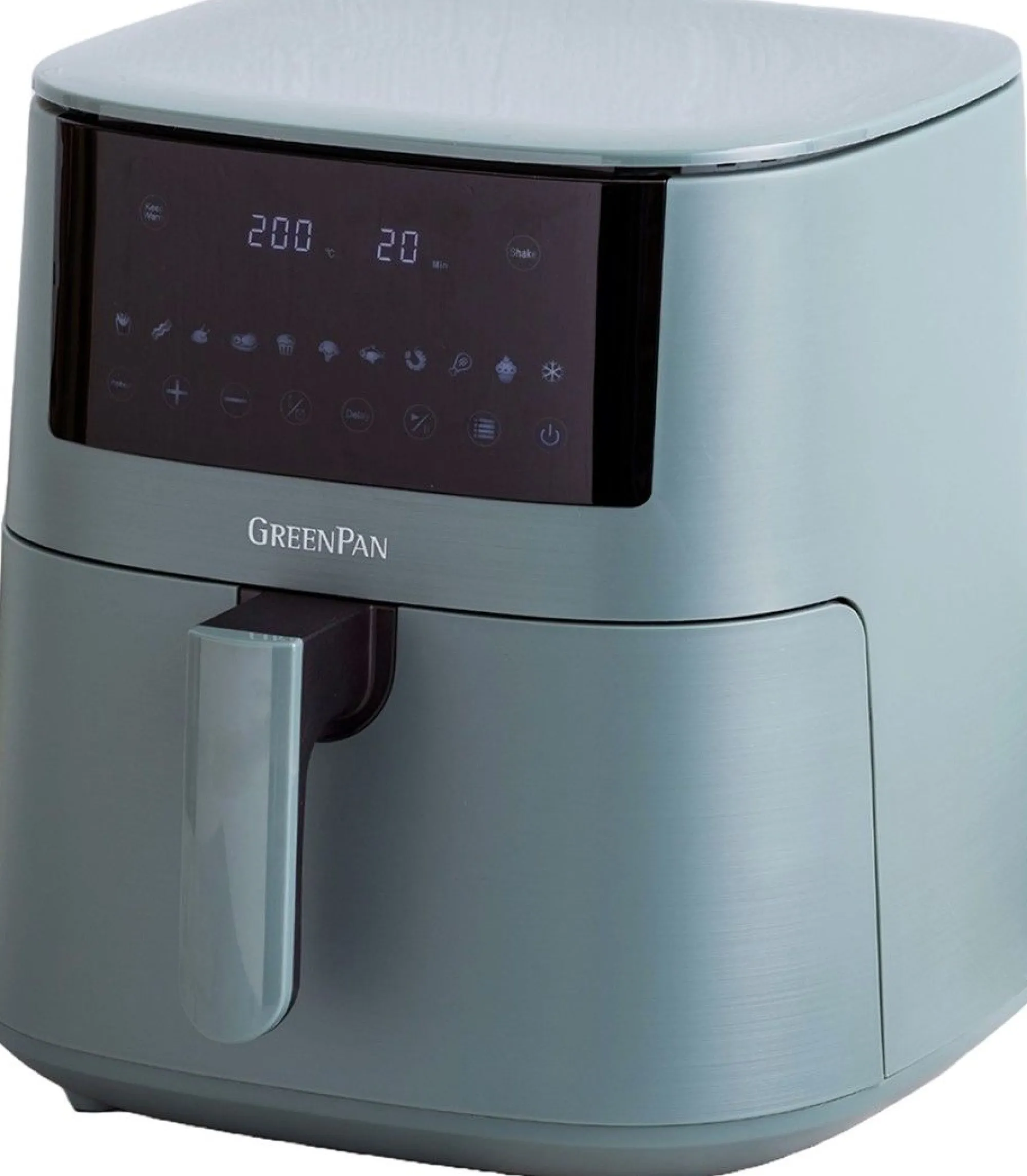 Keukentoestellen|ohgreen Greenpan bistro xxl airfryer - smokey blue - pfas-vrije keramische antiaanbaklaag - 7,2l mand - 11 presets