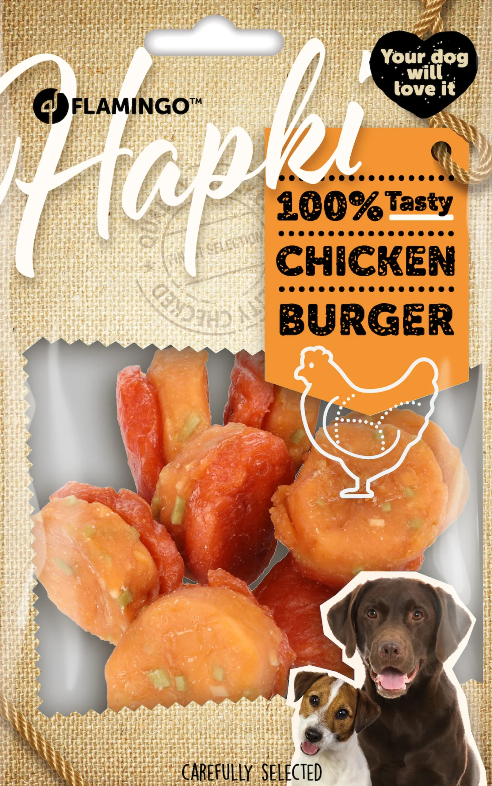 Werelddierendag|Hond Voeding|ohgreen Hapki burger met kip 8st 85gr