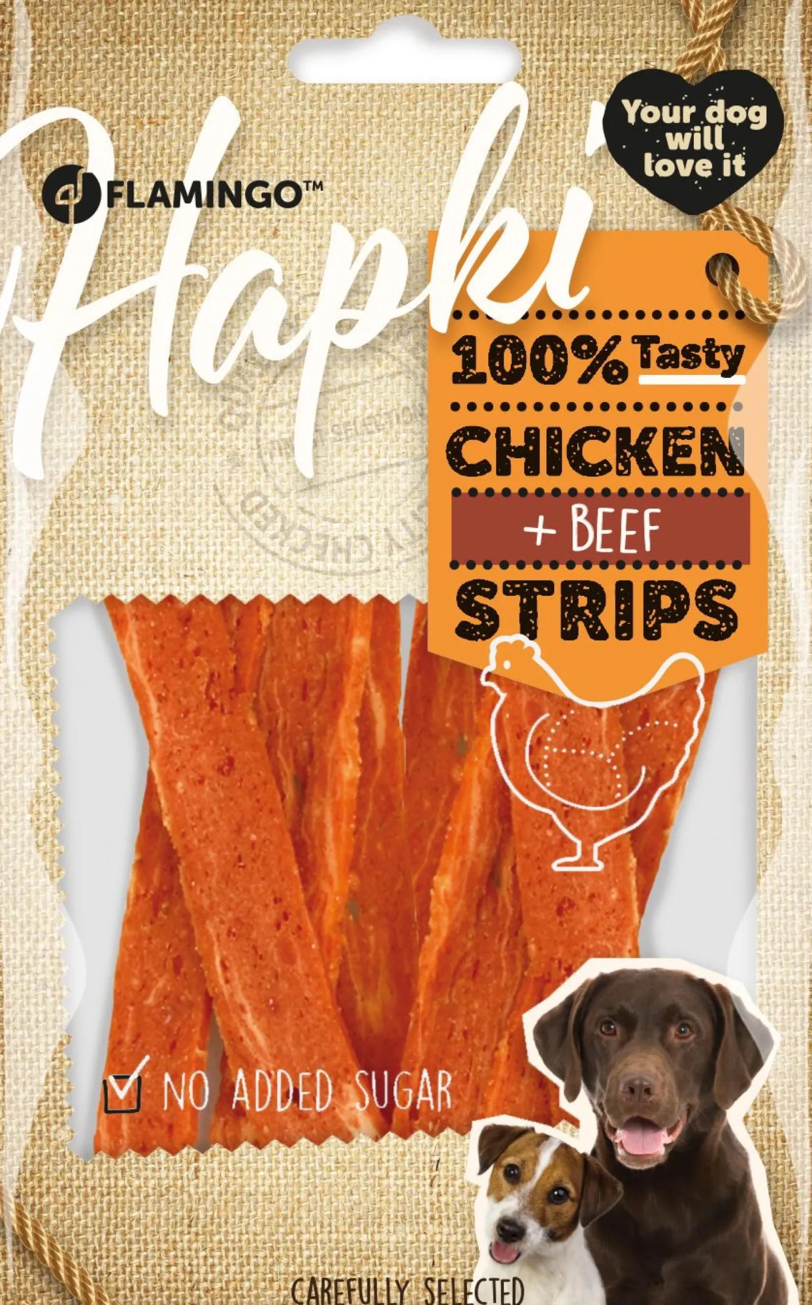 Hond Voeding|Werelddierendag|ohgreen Hapki kip- & rundstrips 85gr