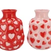 Potten En Vazen|ohgreen Heartbreaker rood/roze vaas 21x21x27