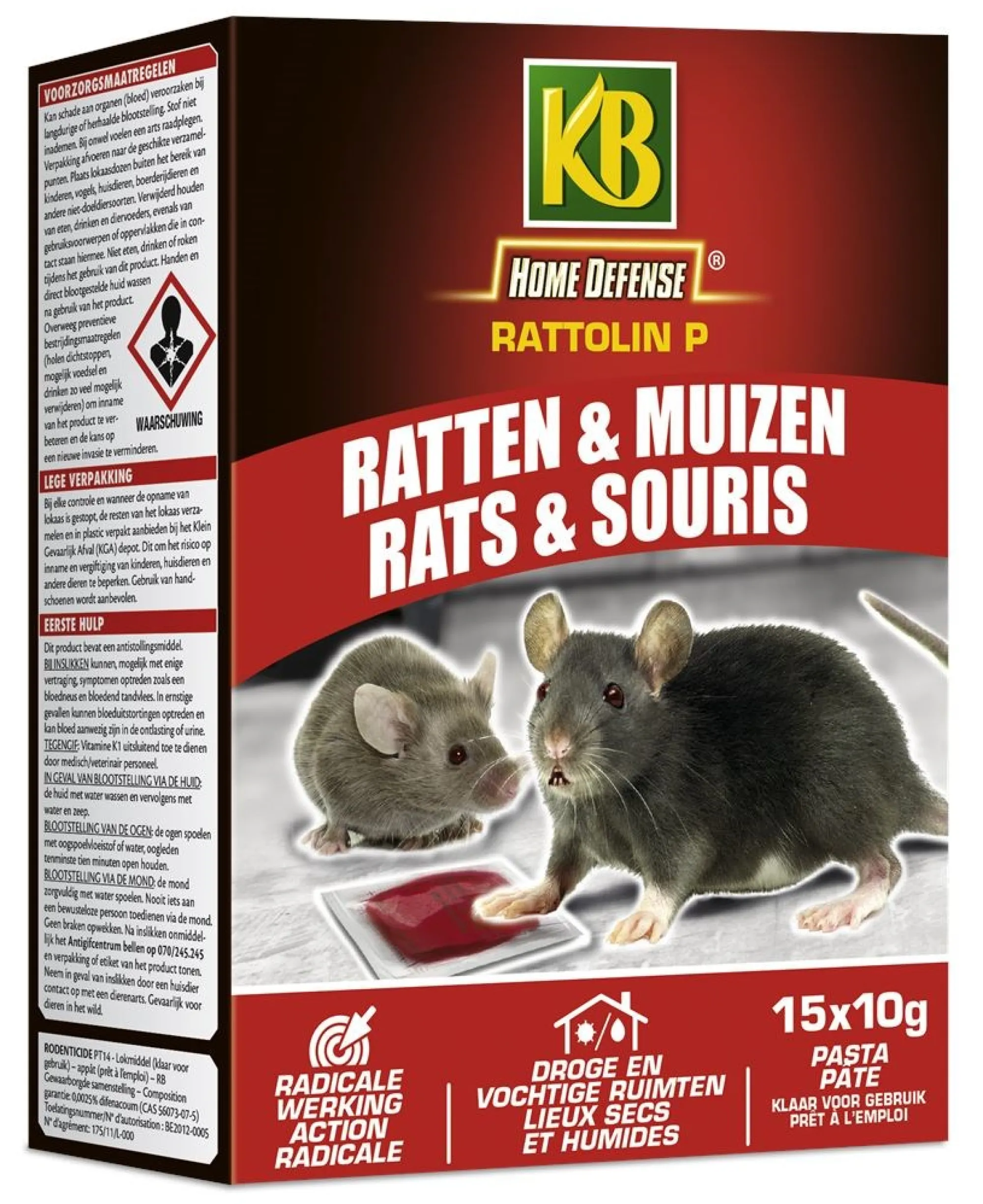 Ongedierte|ohgreen Home Defense Rattolin P pasta 15x10g
