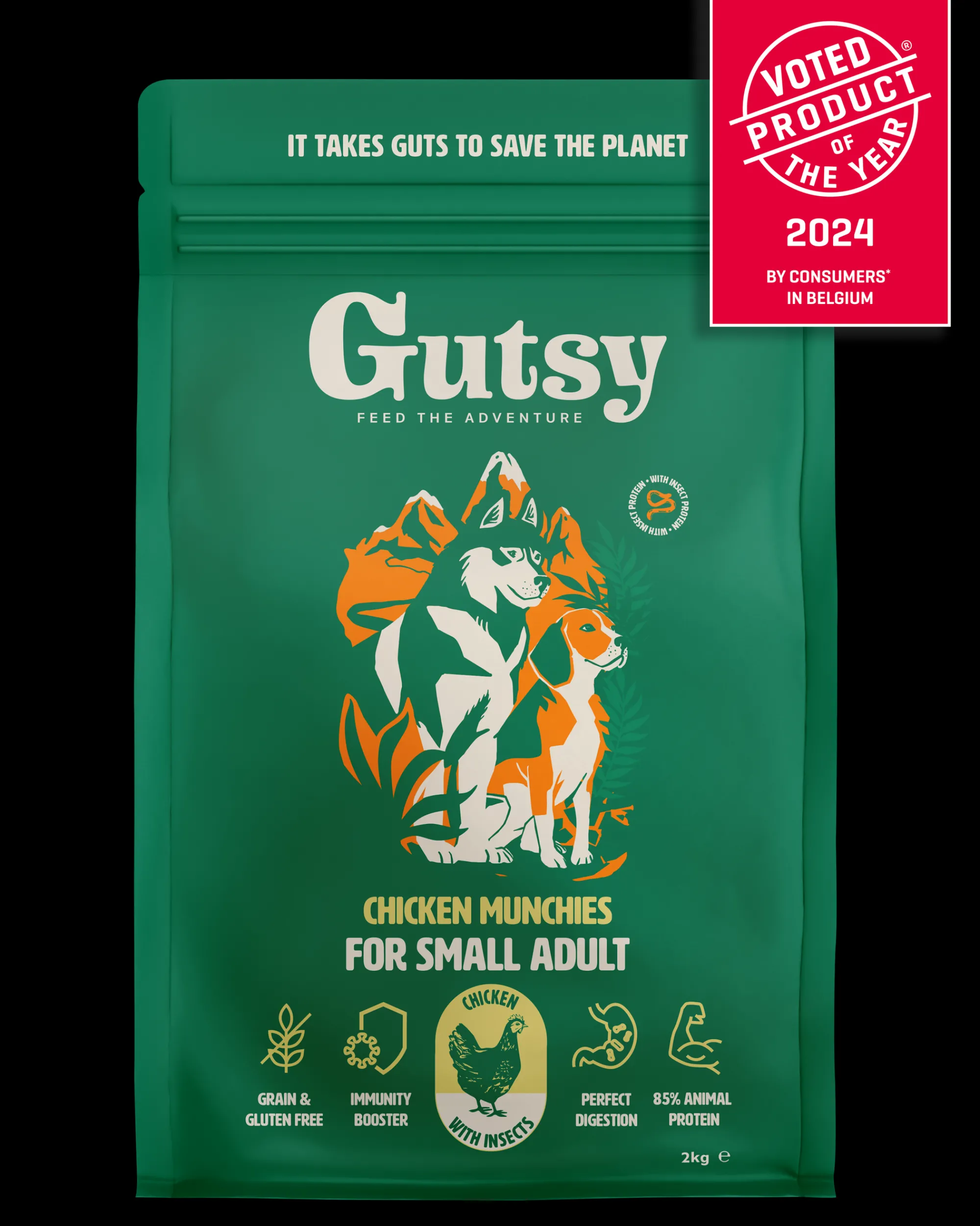 Hond Voeding|ohgreen Hondenbrokken kip en insect 6kg adult small