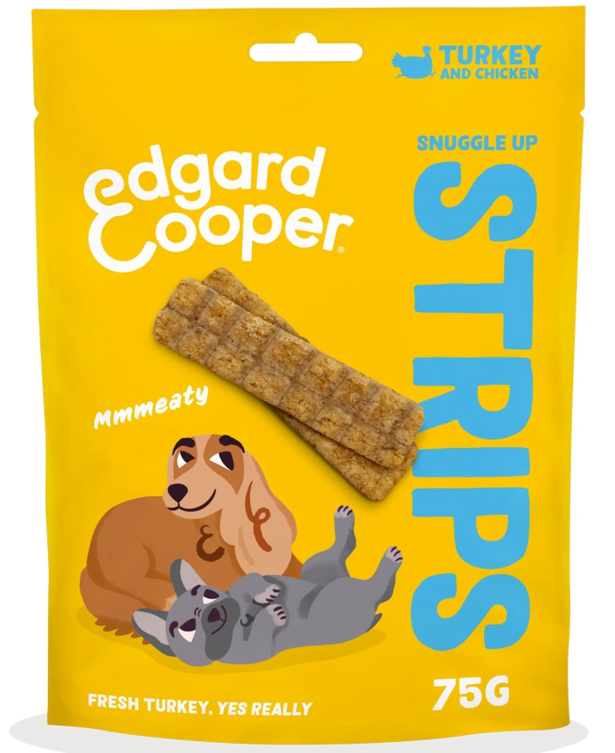 Hond Voeding|ohgreen Hondensnack treats snuggle up strips met kalkoen en kip