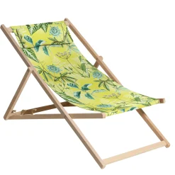 Tuinmeubelen|ohgreen Hout strandstoel Mauel pastel yellow