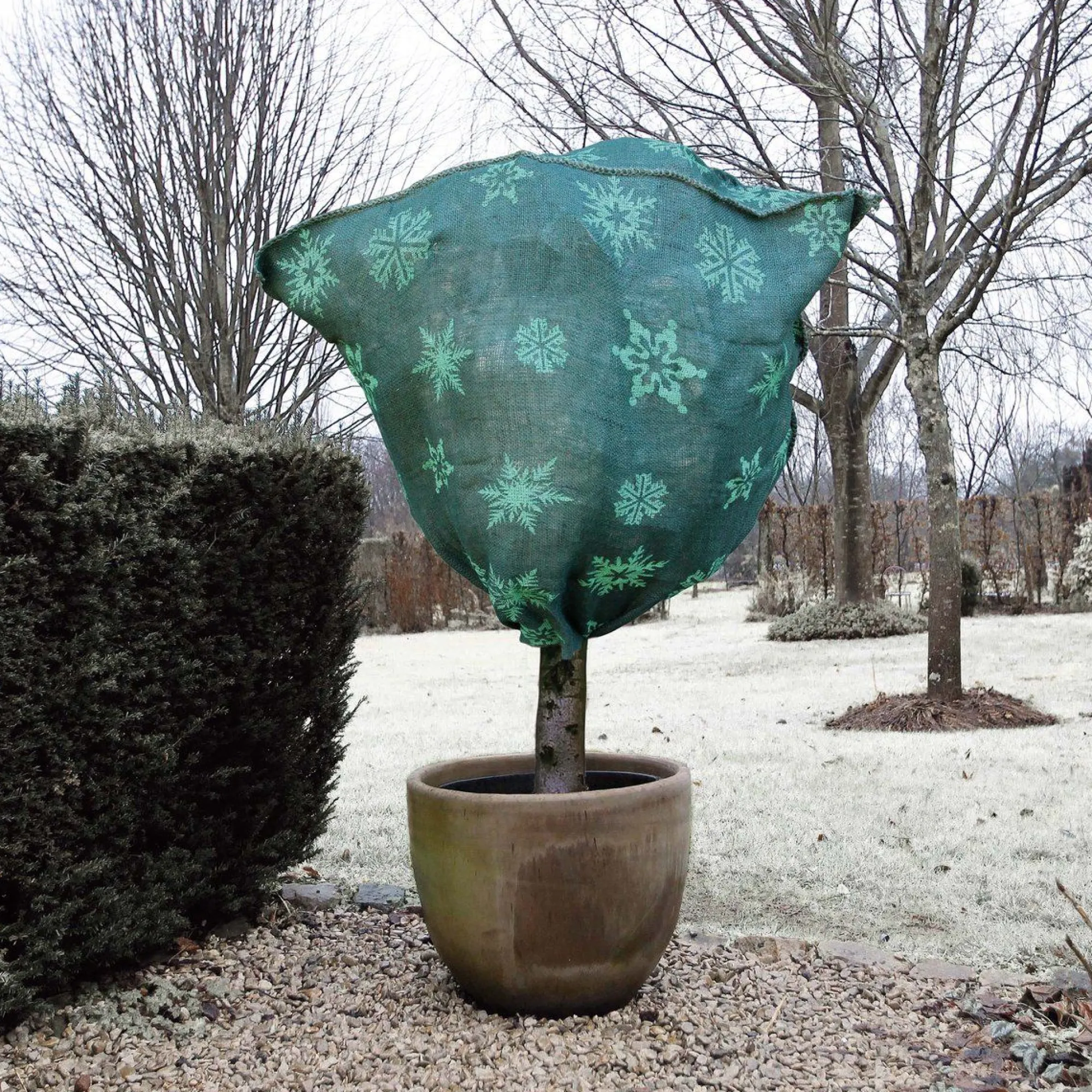 Winter|ohgreen Jutehoes H100xØ75cm groen met aantrekkoord