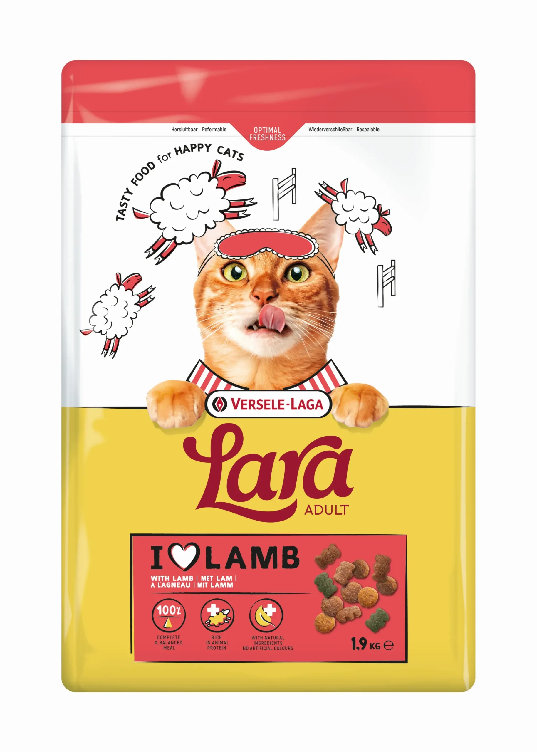 Werelddierendag|Kat Voeding|ohgreen Kattenbrokken lara adult with lamb 1,9kg