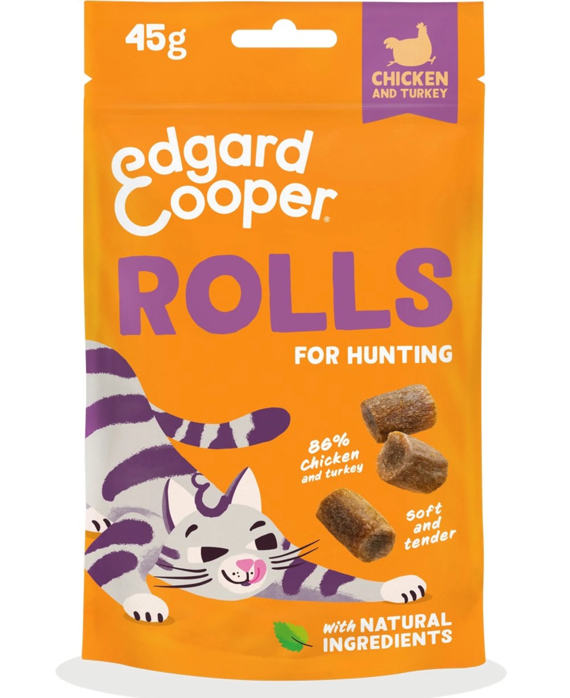 Kat Voeding|ohgreen Kattensnack rolls kip/kalkoen