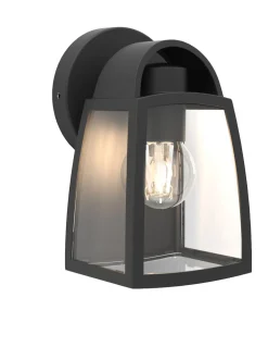 Verlichting|ohgreen Kelsey wandlamp - helder glas mat zwart e27 40w