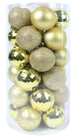 Kerstballen|ohgreen Kerstbal goud (30sts)