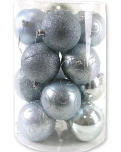 Kerstballen|ohgreen Kerstbal lichtblauw (16sts)
