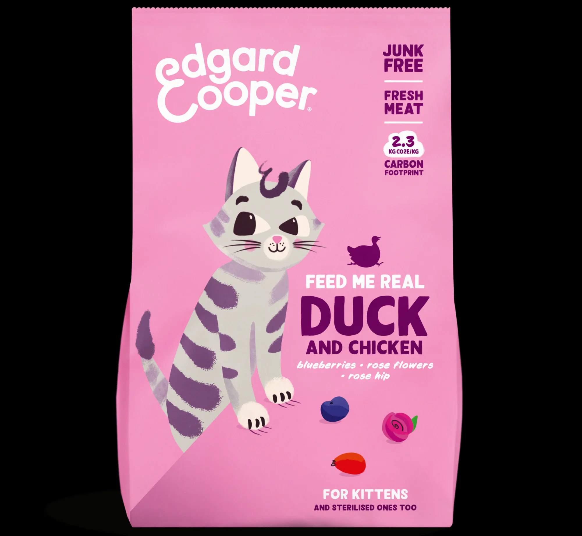 Kat Voeding|ohgreen Kitten brokjes eend&kip 325g