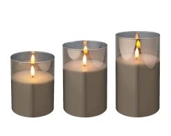 Deco Verlichting Binnen|ohgreen Led kaars glas steady batterij