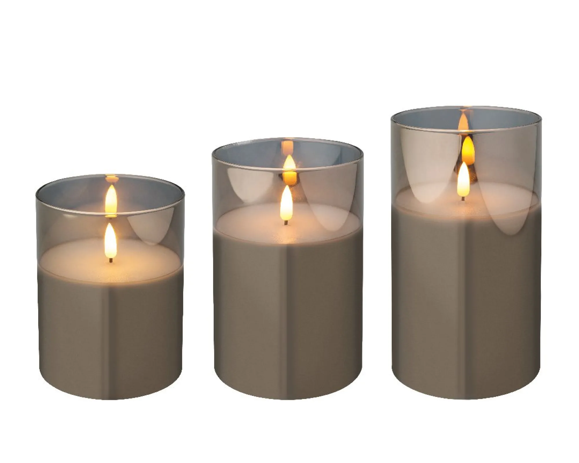 Deco Verlichting Binnen|ohgreen Led kaars glas steady batterij