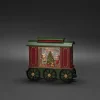 Deco Verlichting Binnen|ohgreen Led kerstlantaarn treinwagon met kinderen, kerstboom en kerstcadeaus