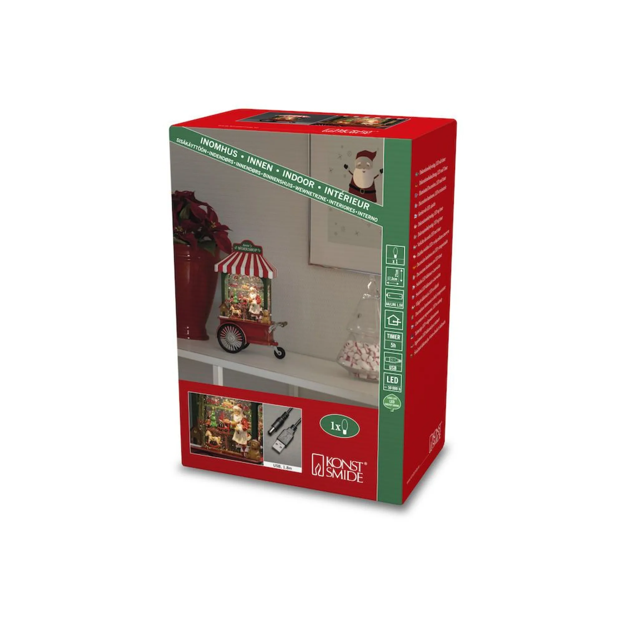 Deco Verlichting Binnen|ohgreen Led kerstlantaarn werkplaats van de kerstman