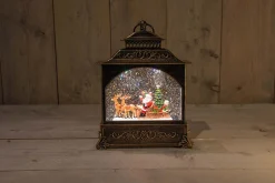 Deco Verlichting Binnen|ohgreen Led lantaarn kerstman glitterwater