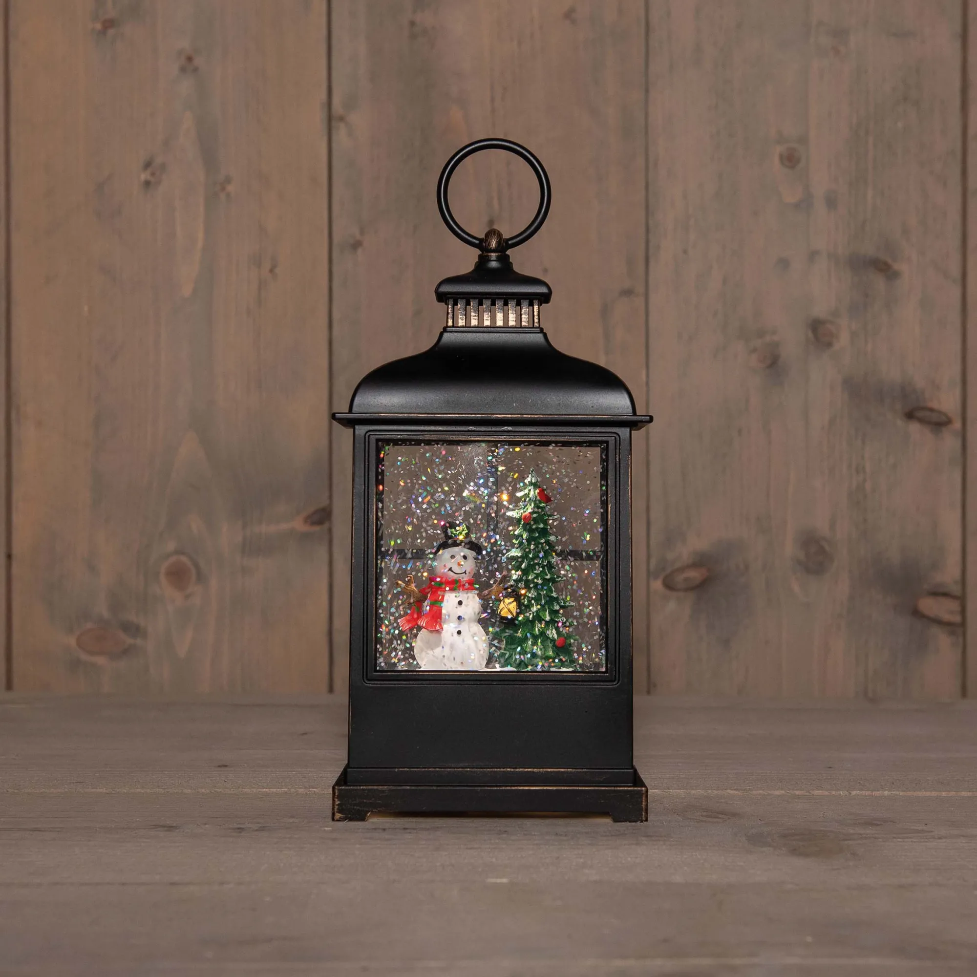 Deco Verlichting Binnen|ohgreen Led lantaarn sneeuwpop glitterwater