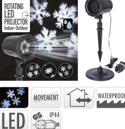 Deco Verlichting Buiten|ohgreen Led projector sneeuwvlok
