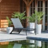 Tuinmeubelen|ohgreen Ligbed Hydra zwart/zwart