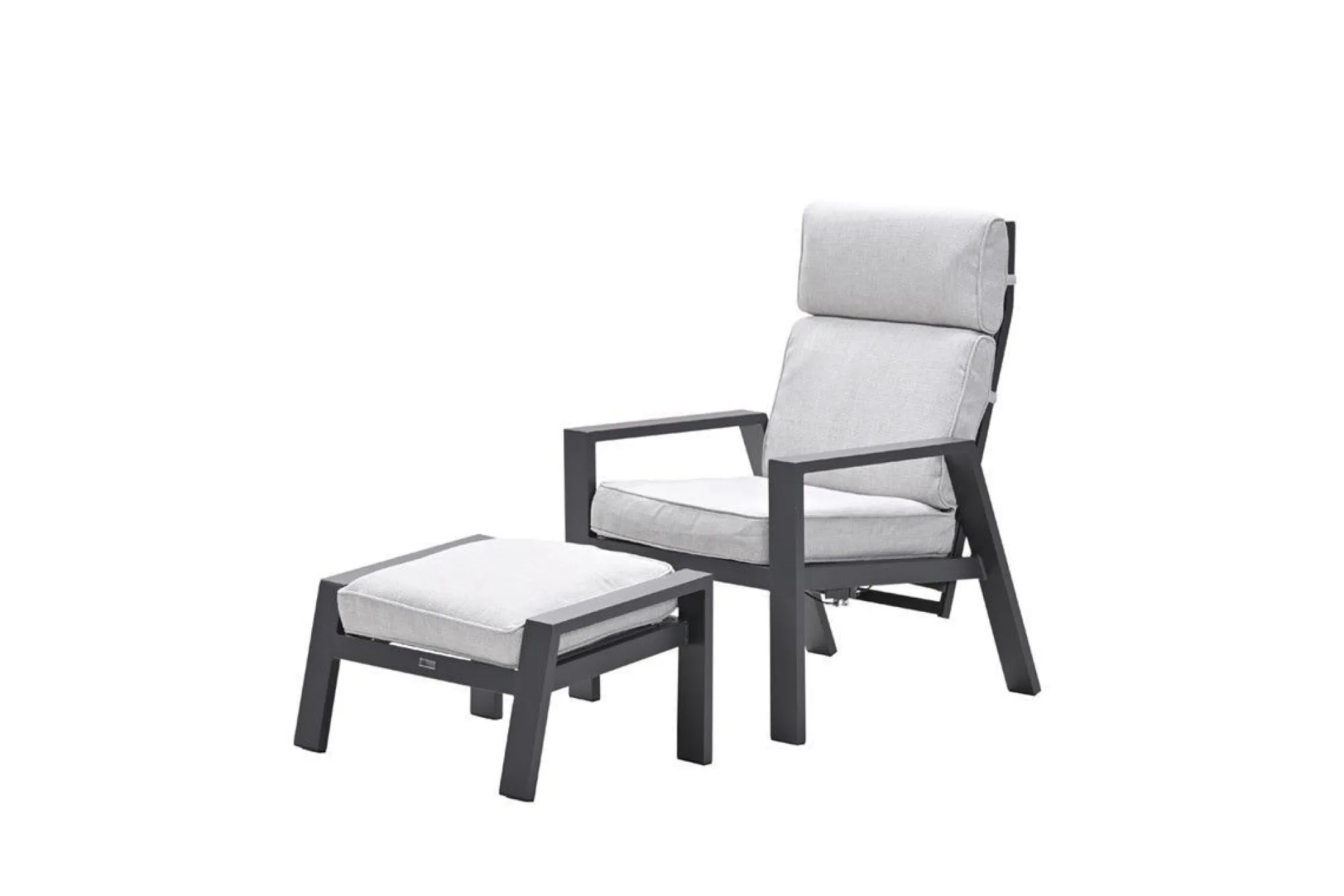 Tuinmeubelen|ohgreen Max verstelbare relaxfauteuil met voetenbank
