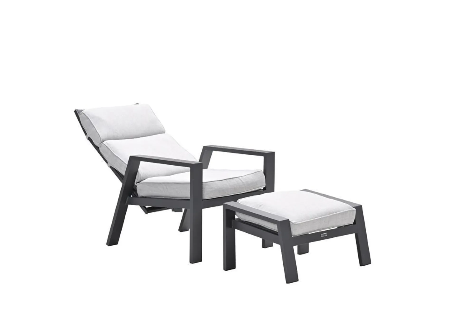 Tuinmeubelen|ohgreen Max verstelbare relaxfauteuil met voetenbank
